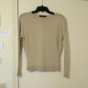 The Limited size S goldish sweater with silver sequins